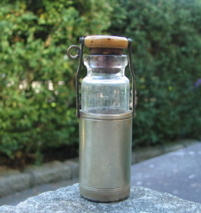 The Rare First Version Of Hardy’s “Zephyr” Pocket Bottle, In Nickle Silver With A Glass Inner Bottle, As Pictured In The 1908 Catalog. My Guess Is The Glass Version Was Very Short Lived.