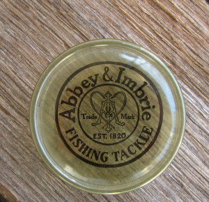 Not A Tin, But Serving The Same Purpose, This Early Celluloid Abbey & Imbrie Advertising Piece Is Just 2.25″ In Diameter