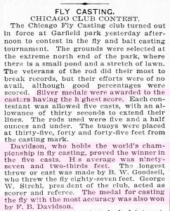 F. B. Davidson Was The Winner, As Announced In The Chicago Tribune On August 4, 1895