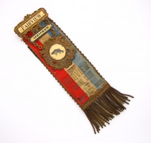A Fairview Fishing Club Member Ribbon.  The Club Was Active In Cincinnati In The Late 1800s