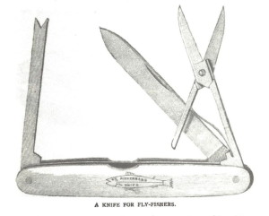 As Shown In The 1885 Edition Of  Badminton Library's "Fishing Salmon And Trout". This Is The Earliest Reference To A "Fly Fishing" Knife I Have Found.