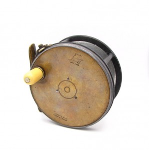 A 4.25" Brass Faced Hardy Perfect Salmon Reel